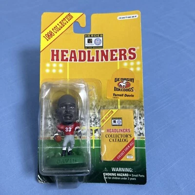 FIGURA TERRELL DAVIS Georgia Bulldogs Headliners vintage 1998 Foto 1 de 4