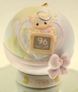 Precious Moments Ball Ornament w/ stand DATED 1996 183350 BX FREEusaSHP - Picture 1 of 2