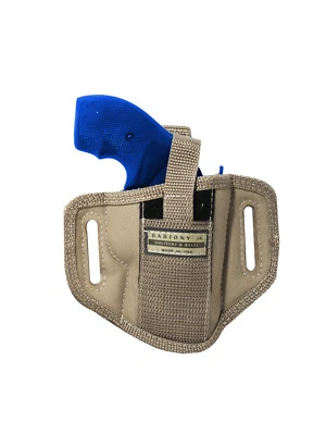 New Barsony Desert Sand 6 Position Pancake Holster for Snub Nose 2" Revolvers - Image 1 of 4