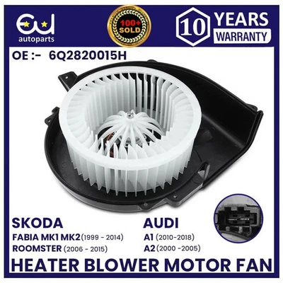 VENTILADOR MOTOR SOPLADOR DE CALEFACCIÓN PARA SEAT IBIZA CORDOBA SKODA FABIA ROOMSTER VW POLO Foto 1 de 4