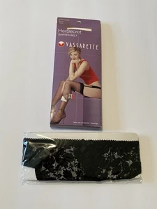 Neu Schwarz Spitze Strumpfgürtel Medium/Large Vassarette Style 3000 - Bild 1 von 3