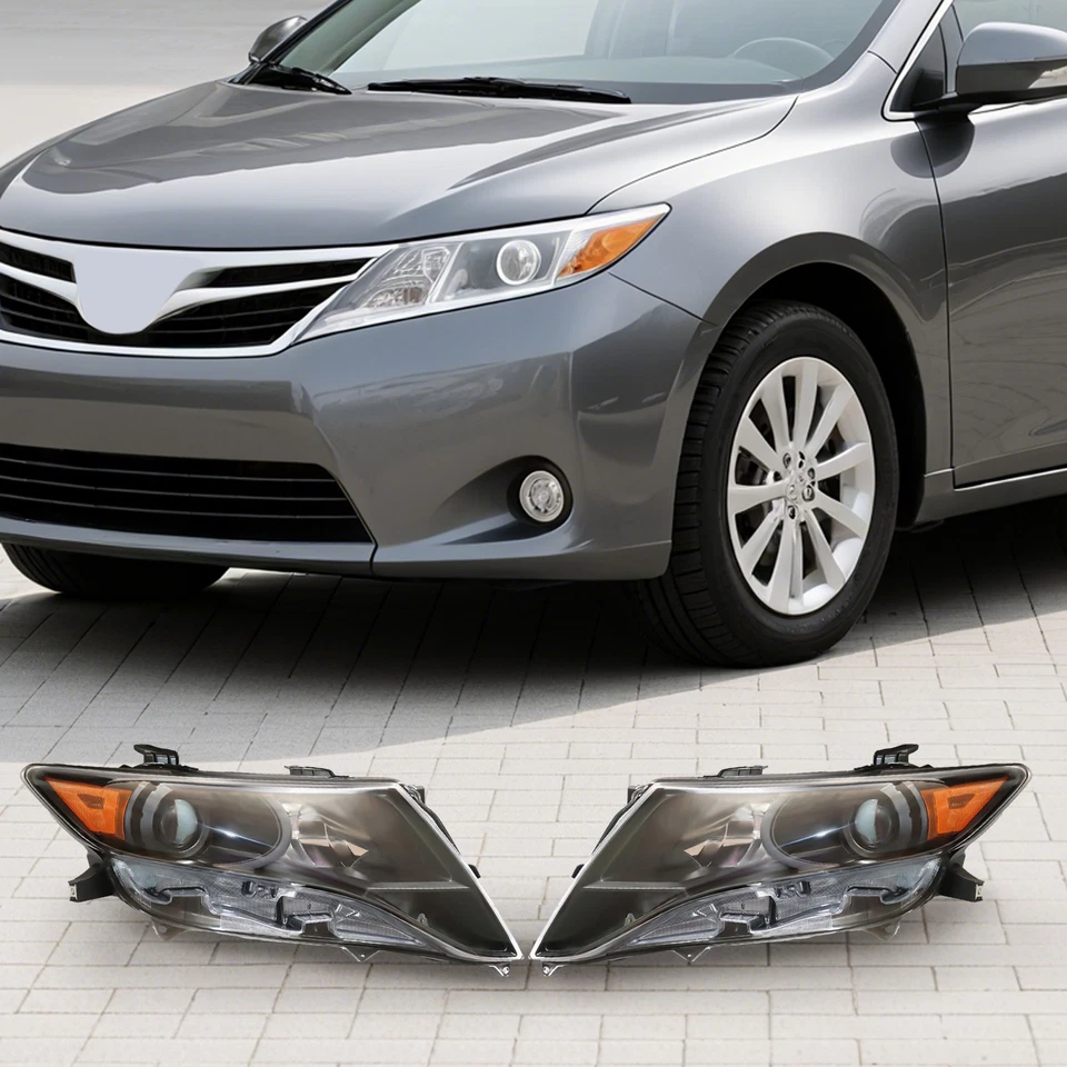 Pair Halogen Headlights Black Headlamps Fits 2009 2010 2011-2016 Toyota Venza Foto 1 de 4