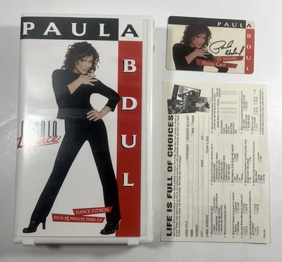 Paula Abdul Cardio Dance 1998 VHS Anchor Bay Fitness + Phone Card Inserts NTSC - Image 1 of 4