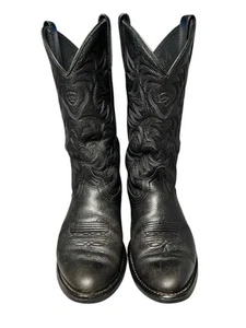 Ariat Heritage Black Leather Men's Size 10 D Western Cowboy Boots 10002218 34770 - Picture 1 of 12