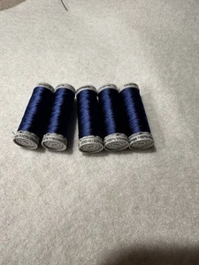 Gutermann 6746 Blue - 5 Spools 220 yards 100% Viscose - Picture 1 of 3
