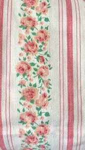 Vtg Freedom Fast 108x28 Feather Pillow Pink Roses Floral Stripe Ticking Fabric - Picture 1 of 3