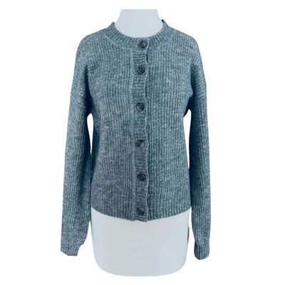 Suéter tejido gris ligero PAPAYA para mujer talla S cárdigan con botones Foto 1 de 4