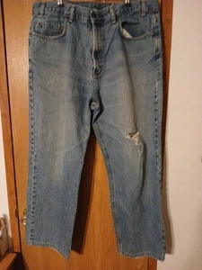 Kirkland Signature Men's 38x32 Jeans Denim Dark Wash Straight Leg - Picture 1 of 12