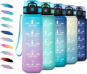 Borraccia Bambina 500Ml, Borraccia Motivazionale Con Filtro, a Prova Di Perdite, - Foto 1 di 12
