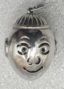 EPNS Vintage Baby Rattle. Baby Head. Vintage silver plate babies rattle. - Picture 1 of 17
