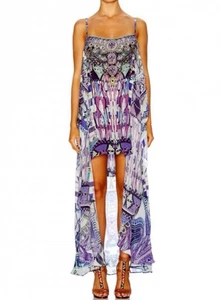 Camilla Long Overlay Mini Dress Sz Small AU8 US4 Ritual Rhapsody Resort RRP$699 - Picture 1 of 17