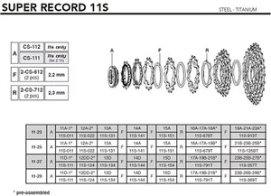 Campagnolo Sprocket Carrier Assembly : 23A-25A-27A (Ti) - Picture 1 of 1