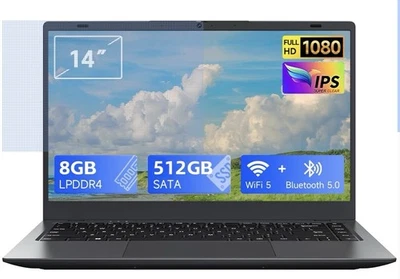 14 Inch, 8GB RAM, 512GB STORAGE, N4020 Quad-core Processor, Full Size Keyboard - Image 1 of 4