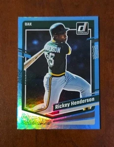 Panini Donruss - Rickey Henderson #189 2023 Holo Carolina Blue - Imagen 1 de 1