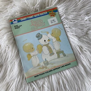 New 1991 Precious Moments Christmas Giant Paint with Water Coloring Book Vintage - Picture 1 of 5