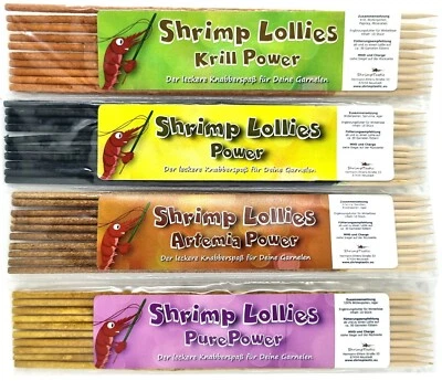 POWER Shrimp Lollies Set (4x10 Stück), Garnelen Futter Sticks Lutscher Stangen - Bild 1 von 4