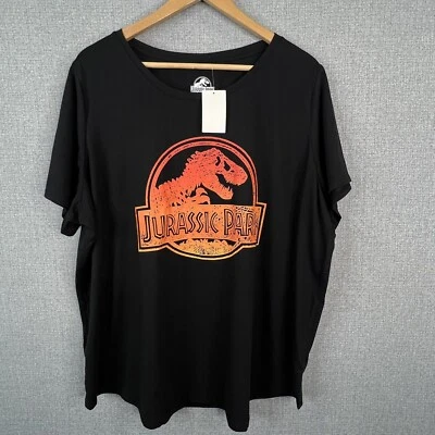 Jurassic Park Shirt Top Women's 1X Short Sleeve Black New - Image 1 of 4