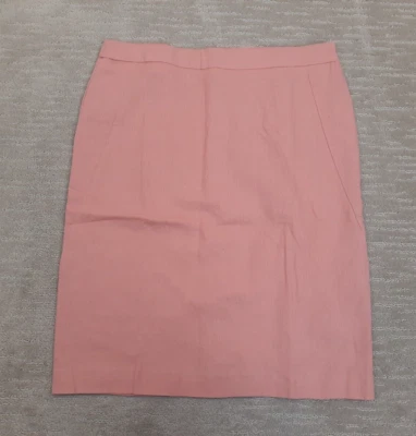 Falda Chadwicks Para Mujer 10 Coral Lino Mezcla Rayón Falda Lápiz Recta Nueva Sin Etiquetas Foto 1 de 4