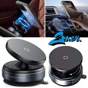 Soporte de teléfono giratorio 360° con adsorción de vacío magnético para automóvil montaje de ventosa fuerte - Imagen 1 de 18