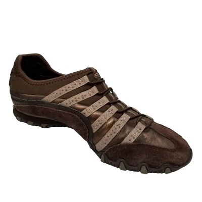 Zapatos Skechers Bikers Libélula Mujer Cuero Marrón Chocolate Activo Talla 9 Foto 1 de 4