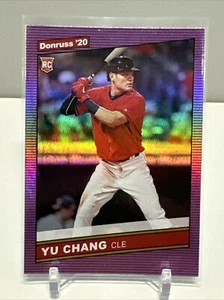 2020 Donruss Holo Purple Variations #259 Yu Chang RETRO - Picture 1 of 2