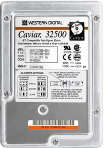 Hard Drive WD Caviar 32500 WDAC32500-00H 2.5GB 5200U/Min 128KB Ata 3.5 " Inch - Picture 1 of 3