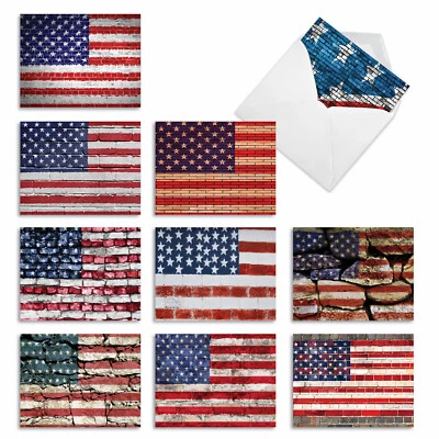 10 Assorted All Occasion Blank Note Cards with Envelopes - FLAG DAY M2013 - Image 1 of 4