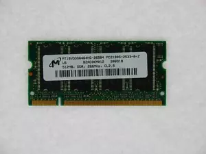 512MB Micron MT16VDDS6464HG-265B4 PC2100 333MHz 200-Pin DDR1 Laptop Memory - Picture 1 of 1