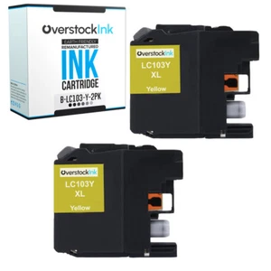 Cartucho de tinta amarillo 2PK LC-103 XL para Brother DCP-J152W MFC-J4310DW J4410DW - Imagen 1 de 1