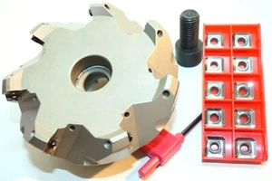 45° Planfräser (R245-12T3)D100-Z=7-32-IK + SEET 12T3-AL (K15) für ALU,NE-Metalle - Picture 1 of 1