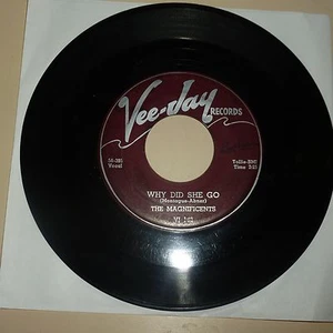 DOOWOP 45 RPM RECORD - THE MAGNIFICENTS - VEEJAY 183 - Imagen 1 de 1