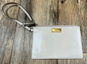 Kate Spade Wristlet Beige Taupe Leather Wallet 7.25" x 4.75" - Picture 1 of 3