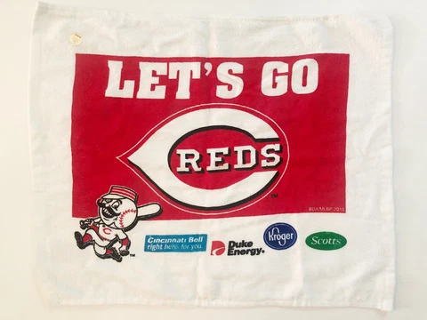 Cincinnati Reds Rally Hand Towel 2010, With Original Sticker Cover