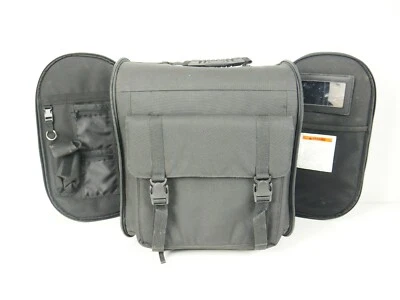 Genuine OEM Harley Davidson Large Canvas Sissy Bar Bag H-D Logo Xtra Storage - Image 1 of 4