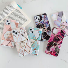 Geometry Ring Holder Stand Soft Case Cover For iPhone 13 12 11 Pro Max XS XR 8 7