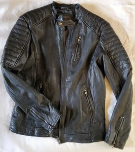 Vintage Lederjacke Jack and Jones JJVRichard Noos schwarz / Größe: M - Bild 1 von 4
