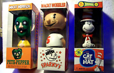 Funko Wacky Wobbler, Cat  Hat, Pete Pepper, Sparky Lot of 3, Box kept pre owned,