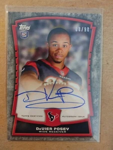 2012 Topps Rookie Premiere Autographs Houston Texans DeVier Posey 8/90 - Picture 1 of 2