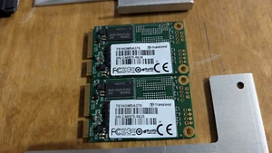 (2) Transcend 16Gb mSATA SSD's MO-300A with SATA adapters TS16GMSA370 - Picture 1 of 4