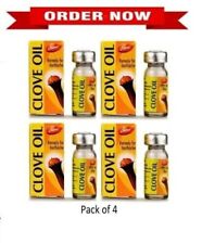 PACK 4 X Dabur Pure Clove Oil Toothache Oral Pain Relief Tooth Care (2 ml) +SHIP