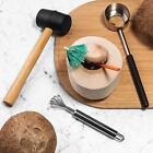 3Pcs Coconuts Opening Tool Kit Stainless Steel Construction for Young and Mature