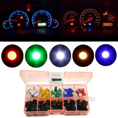 30 Set T5 LED Mix Bulb Car Instrument Cluster Dash Light Twist Socket 5 Colors - Image 1 of 4