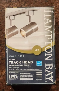 Hampton Bay 805059 LED Mini-Cylinder Linear Track Lighting Head - Brushed Nickel - Picture 1 of 3