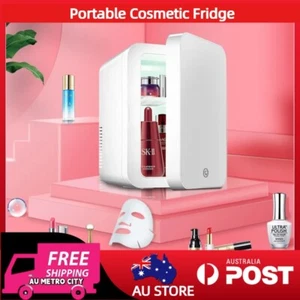 Beauty Cosmetic Fridge Portable 8L LED Makeup Mirror Door Mini Skincare Cooler - Picture 1 of 7