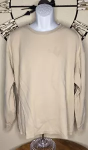 GEOFFREY BEENE MENS LONG-SLEEVE PULLOVER KNIT SHIRT BEIGE SZ XL - Picture 1 of 7