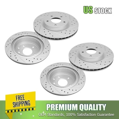 Комплект передних и задних дисковых тормозных дисков для Nissan Rogue Select 2014 2015 2016 2017 годов выпуска - Изображение 1 из 4