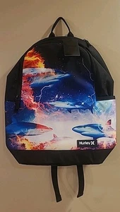 Hurley Space Galaxy Shark Rucksack mit Laptopfach 16 x 18" Neu mit Etikett - Bild 1 von 3