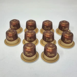 Peet's Espresso Ristretto Spice & Chocolate Flavor Dark Roast Coffee 10 Capsules - Picture 1 of 4