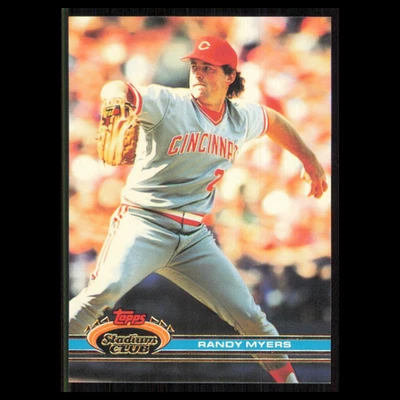 Tarjeta de béisbol Randy Myers #275 1991 Topps Stadium Club Cincinnati Reds MLB casi nueva Foto 1 de 3