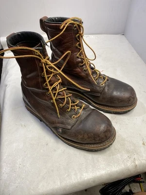 Botines Leñadores Thorogood 8" Puntera de Acero 804-4518 Puntera de Seguridad Lisa 9.5 Usados Foto 1 de 4